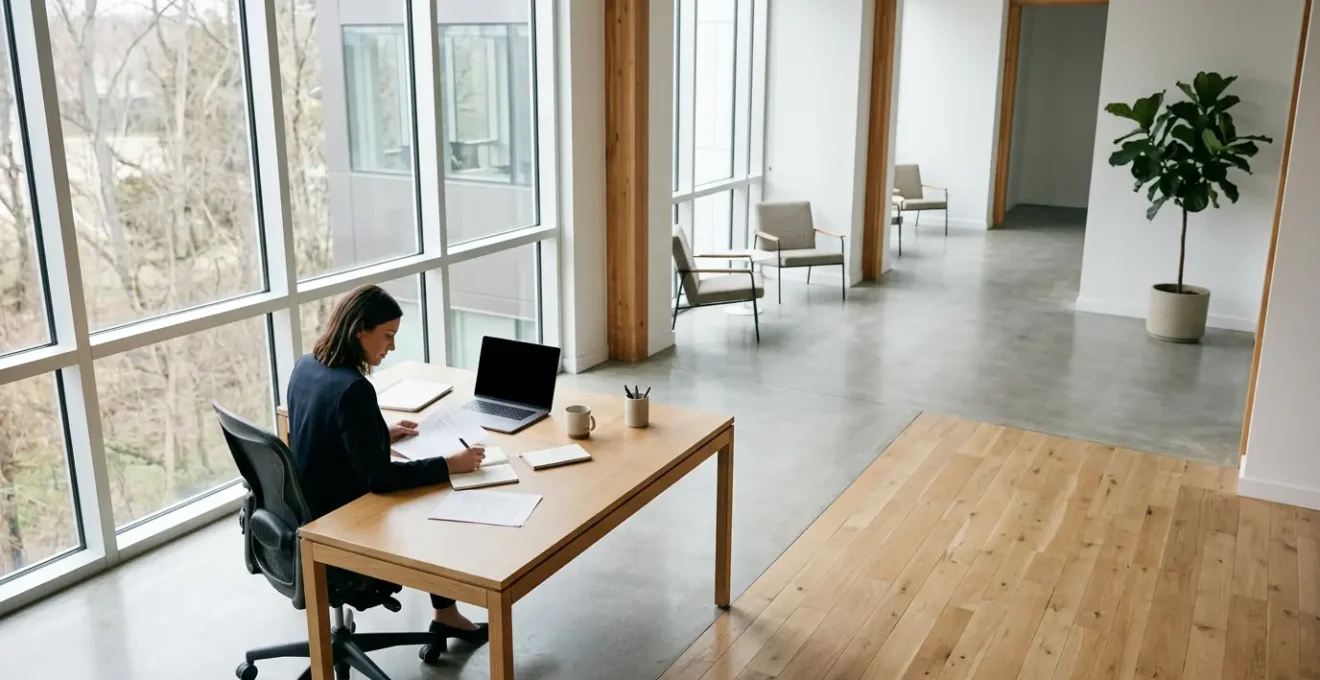 Investisseur consultant des documents financiers dans un environnement professionnel moderne